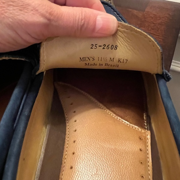 EUC Men's Johnston and Murphy Blue Suede Comfort Flex Penny Loafers Size 11.5 M - Picture 7 of 8